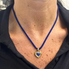 Van Cleef & Arpels Lapis Lazuli Heart Shape Pendant Necklace