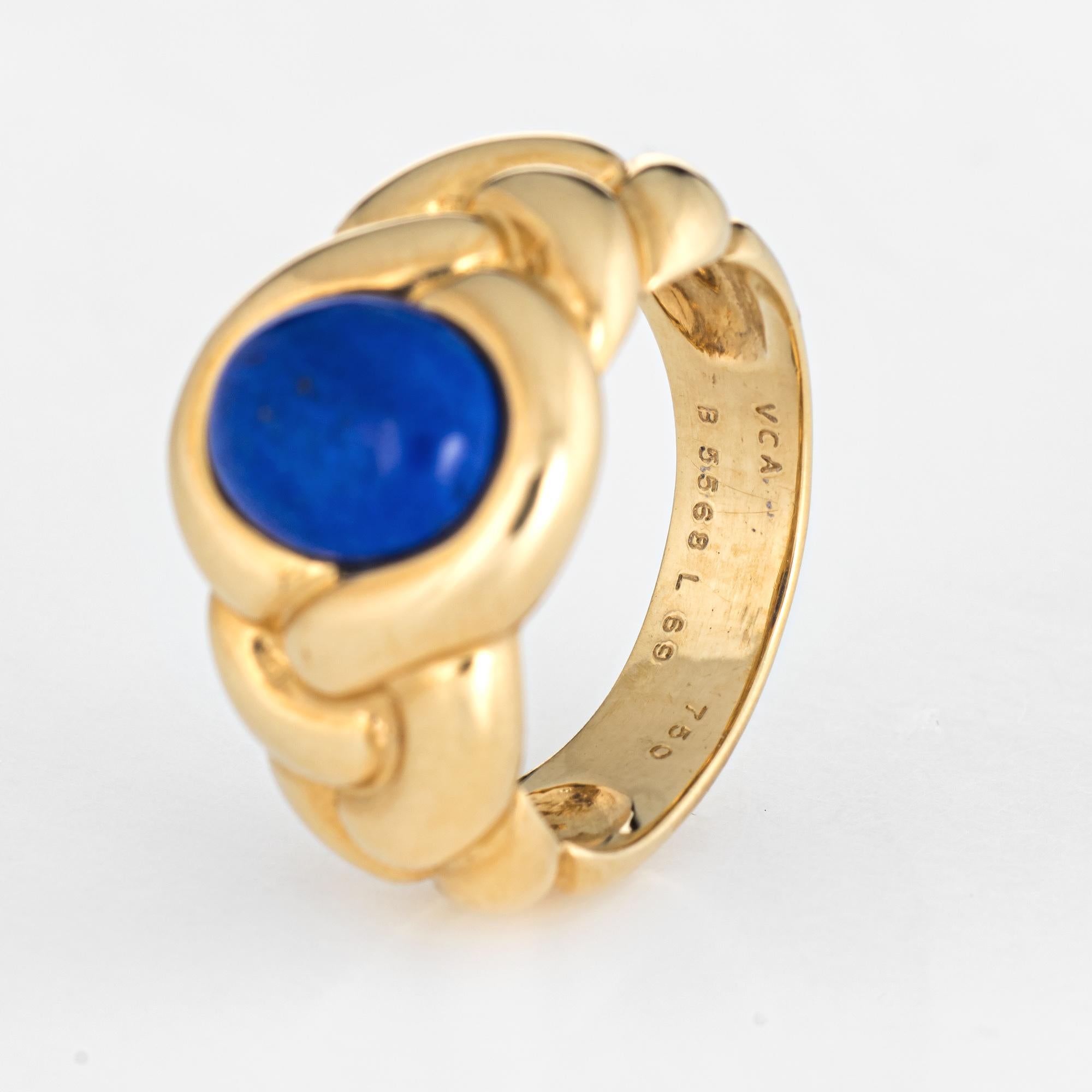 Van Cleef & Arpels Lapis Lazuli Ring Vintage 18 Karat Gold Fine Designer Jewelry 1