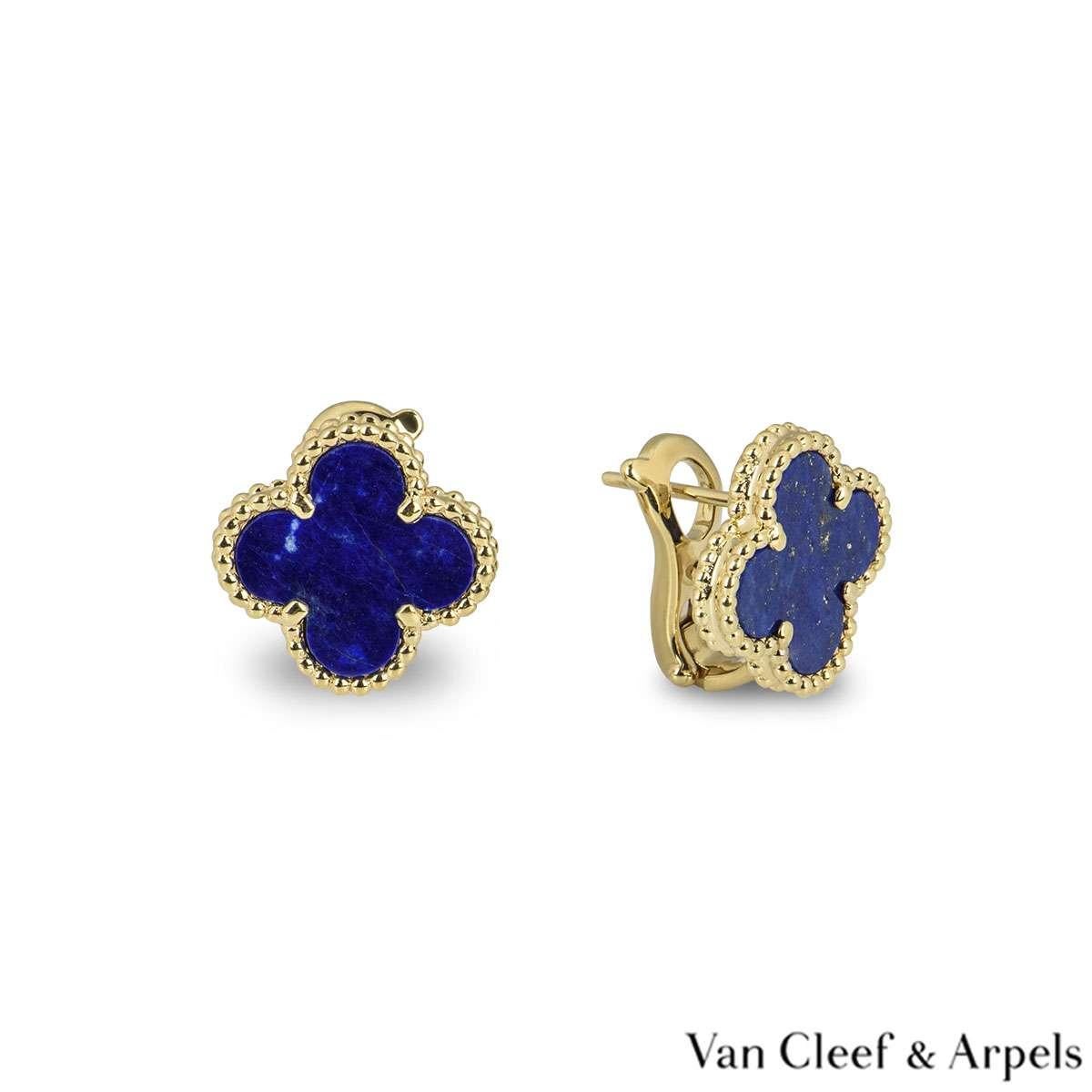 van cleef lapis lazuli earrings