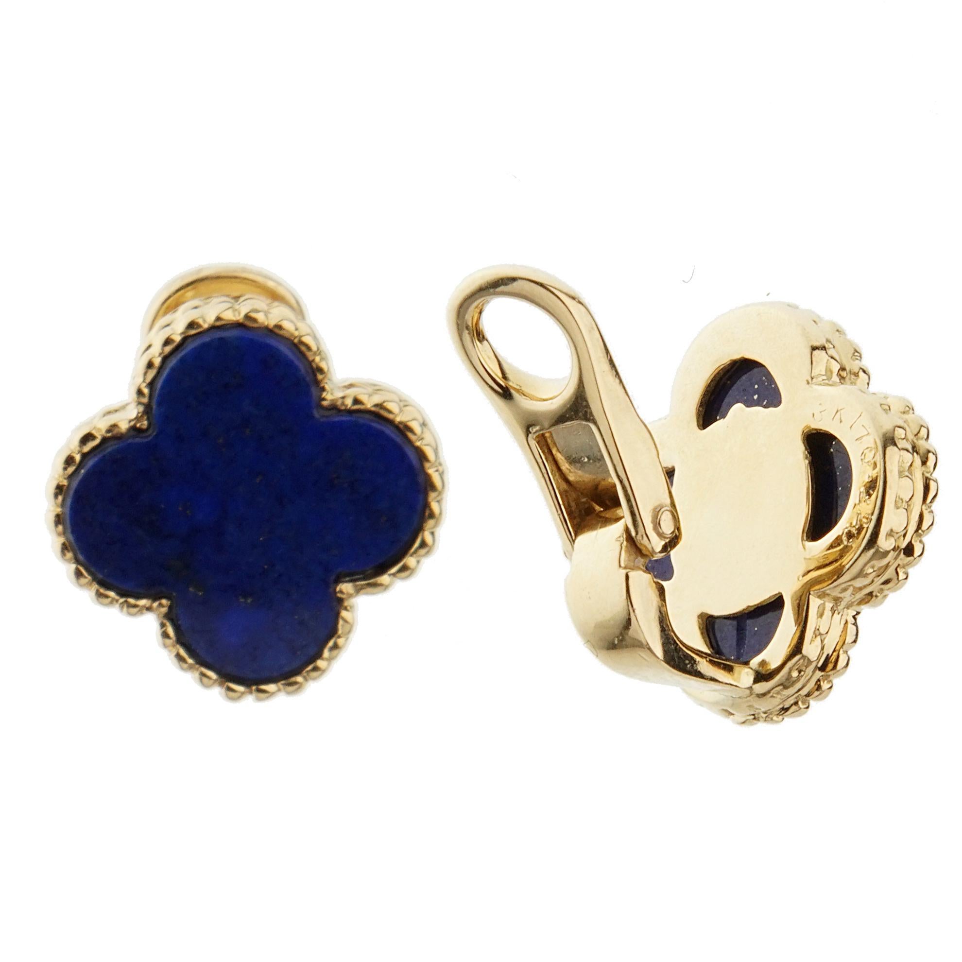 blue van cleef earrings