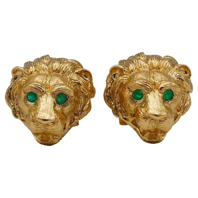 Emerald Gold Cufflinks 96 For Sale On 1stdibs
