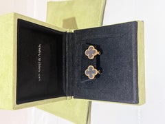Van Cleef & Arpels  Letterwood and 18k Rose Gold Vintage Alhambra Earrings