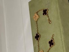 Van Cleef & Arpels LetterWood and Rose Gold Limited Edition Alhambra Bracelet