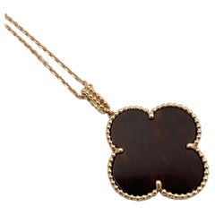 Van Cleef & Arpels Letterwood Magic Alhambra Pendant Long Necklace