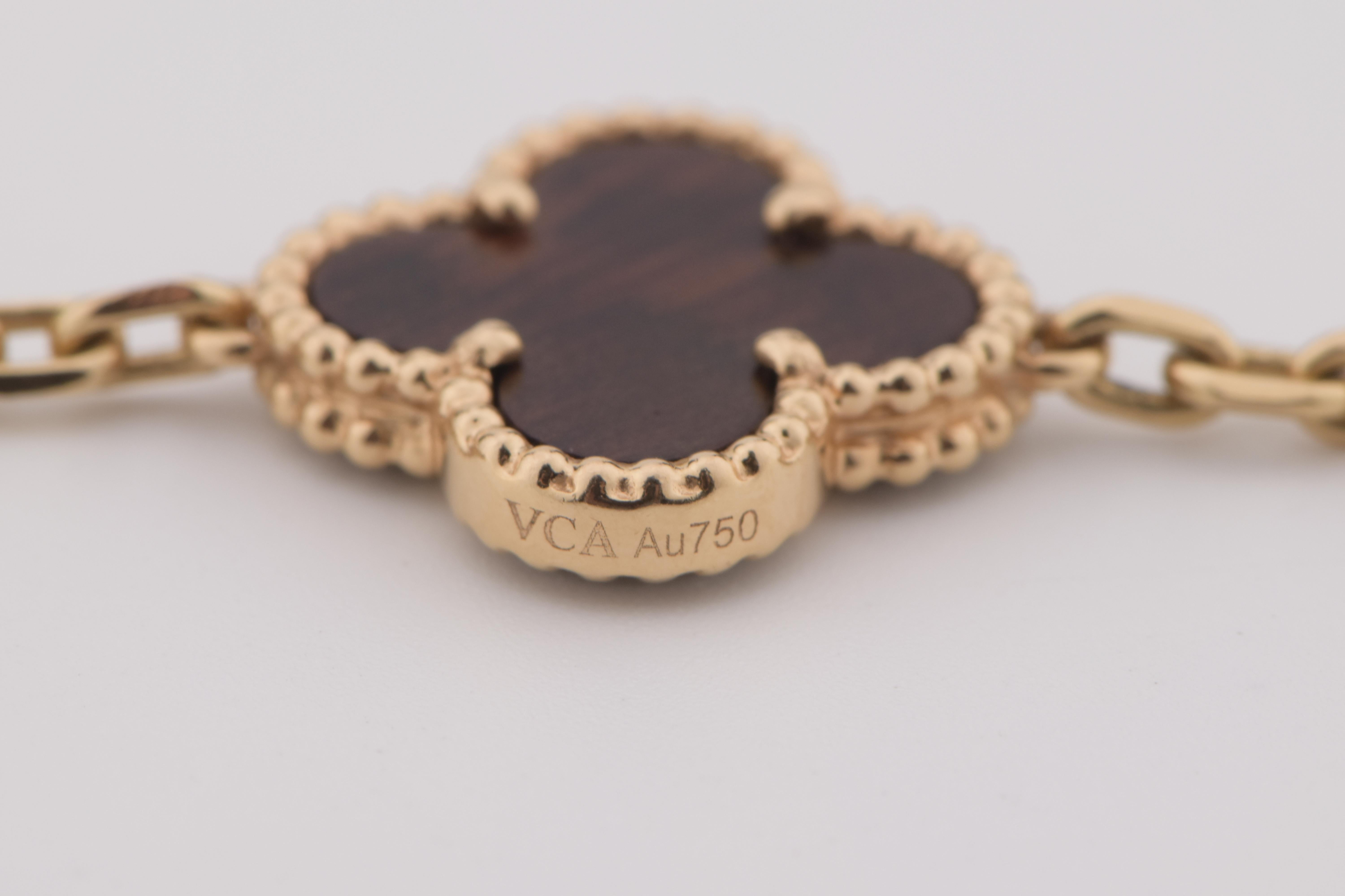 Van Cleef & Arpels Letterwood Vintage Alhambra 20 Motif Necklace 1