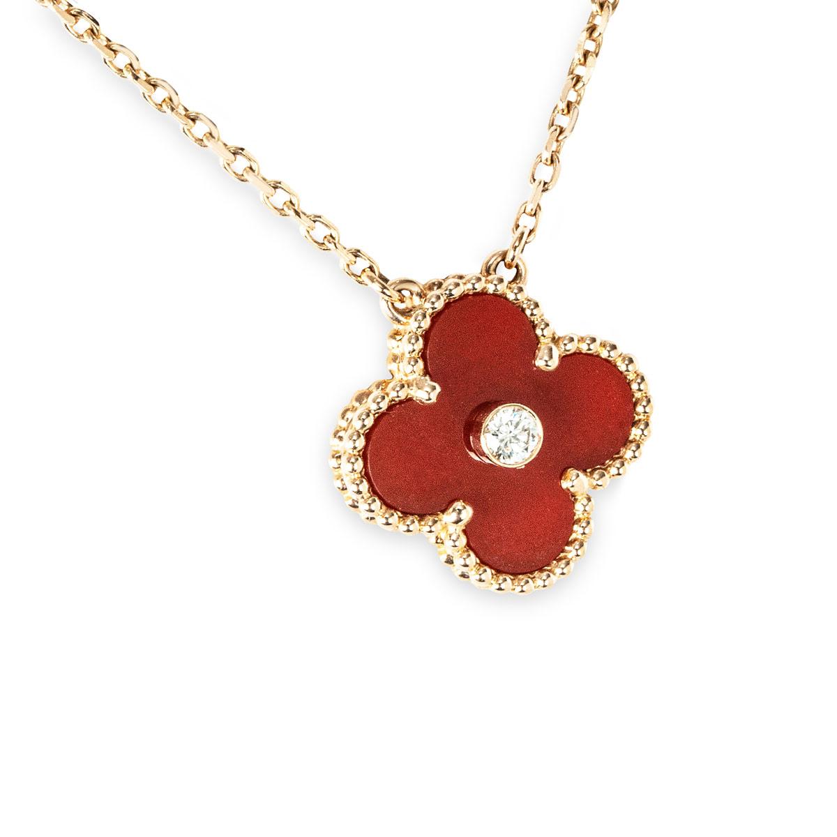 van cleef necklace red