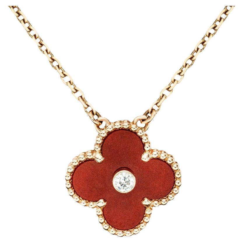 Van Cleef & Arpels Limitierte 2011 Karneol Vintage Alhambra Holiday Pendelleuchte