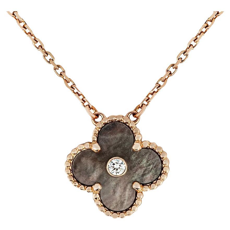 Van Cleef & Arpels Edizione Limitata 2014 Grigio Madreperla Vintage Alhambra Ho in vendita