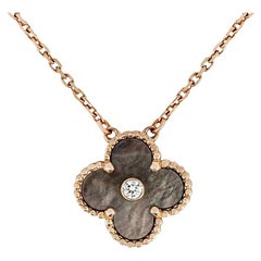 Van Cleef & Arpels Limited Edition 2014 Grey Mother Of Pearl Vintage Alhambra Ho
