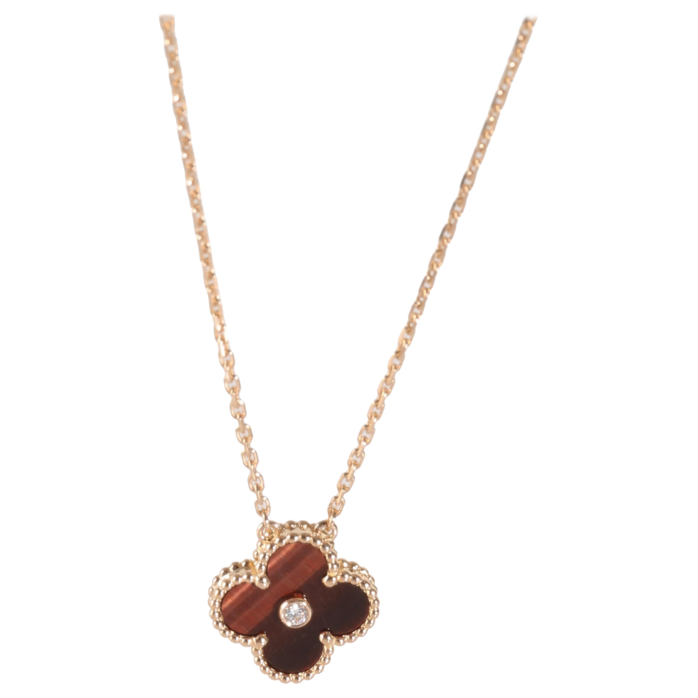 Van Cleef 
Arpels Limited Edition Alhambra Pendant Necklace in 18k Rose Gold