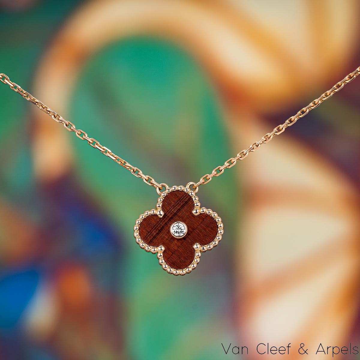 Round Cut Van Cleef & Arpels Limited Edition Bullseye Vintage Alhambra Holiday Pendant