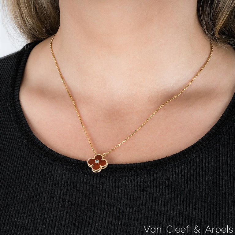 Van Cleef and Arpels Limited Edition Carnelian Vintage Alhambra