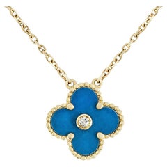 Van Cleef & Arpels Collana Alhambra Vintage Blu Celeste in edizione limitata