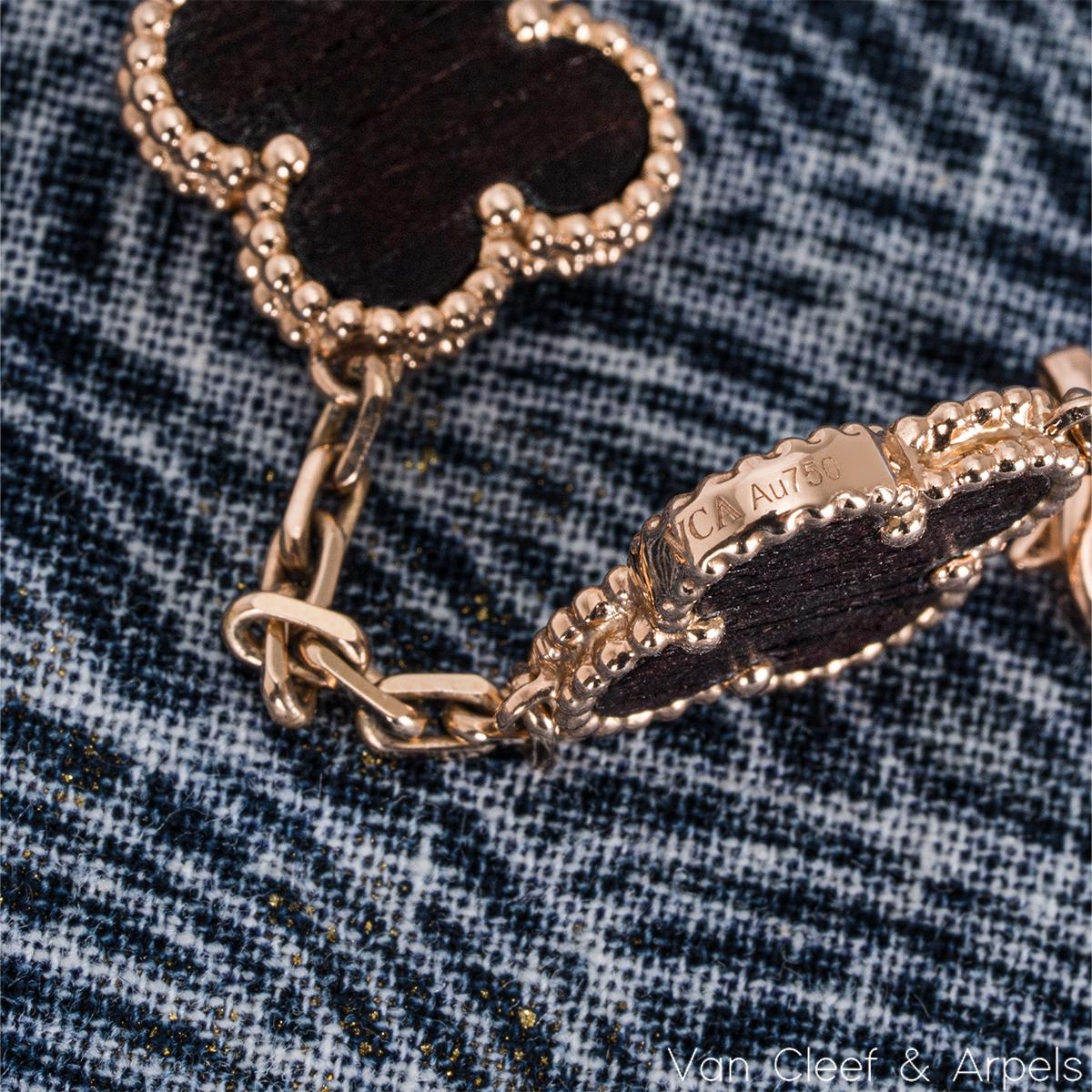 Van Cleef & Arpels Bracelet vintage Alhambra à 5 motifs, édition limitée Pour femmes en vente