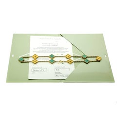 Van Cleef & Arpels Limited Edition Malachite Vintage Alhambra Necklace