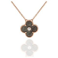 Van Cleef & Arpels Obsidian Vintage Alhambra Holiday Pendant VCA