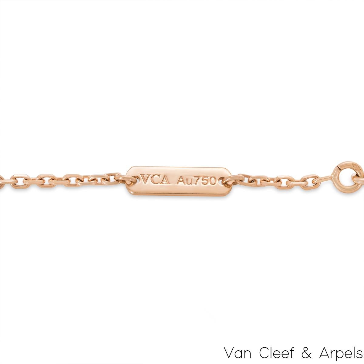 Van Cleef & Arpels Limited Edition Rhodonite Alhambra Holiday Pendant VCARP7TD00 1