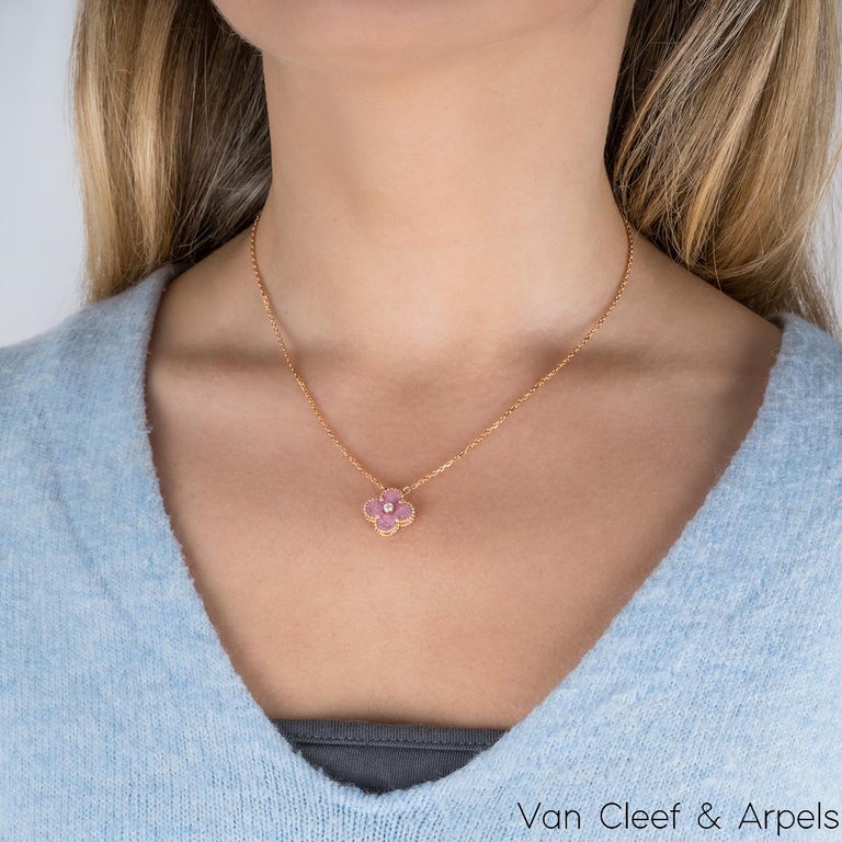 Van Cleef and Arpels Limited Edition Rhodonite Vintage Alhambra