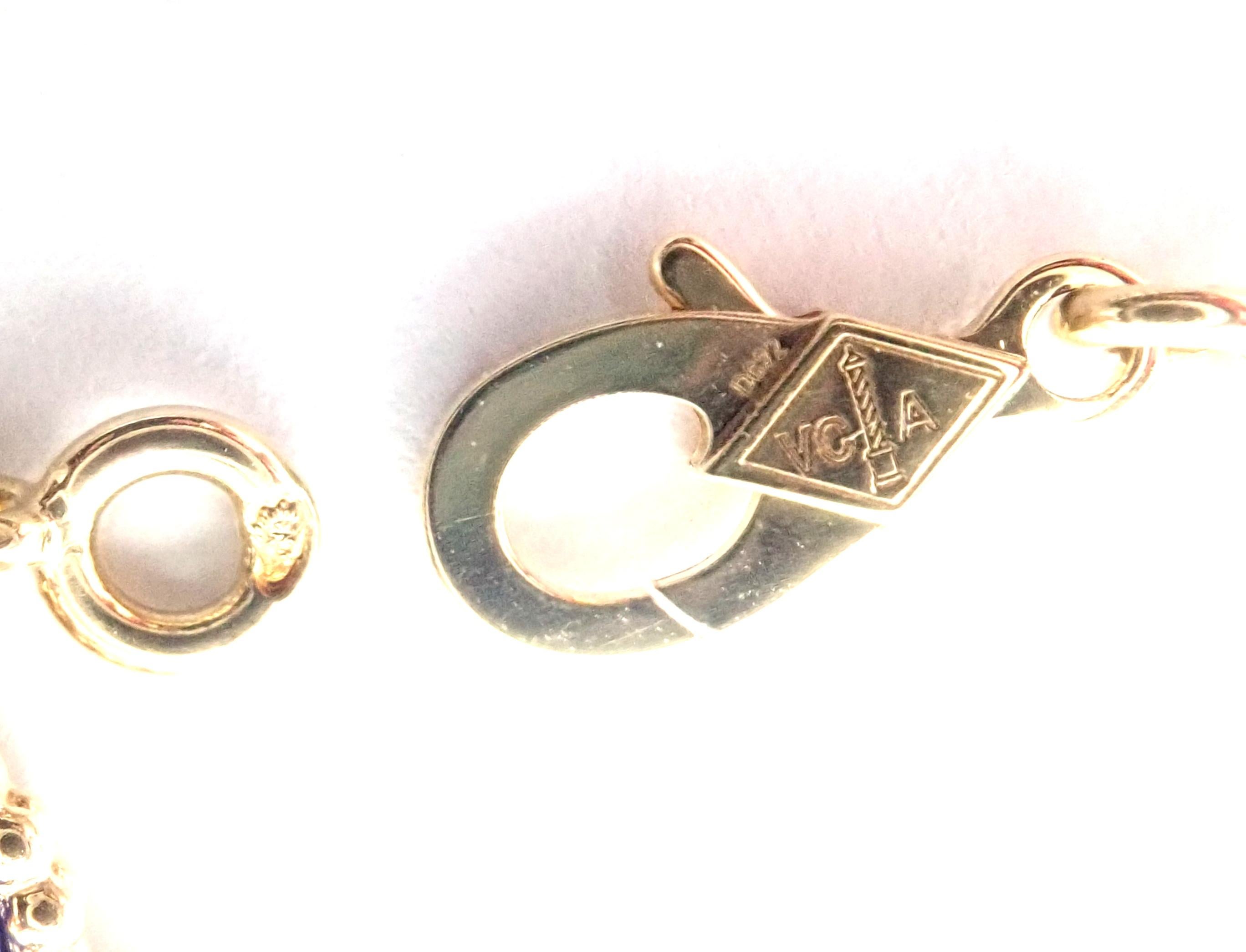 Van Cleef & Arpels Limited Edition Vintage Alhambra Diamond Lapis Gold Bracelet In Excellent Condition In Holland, PA