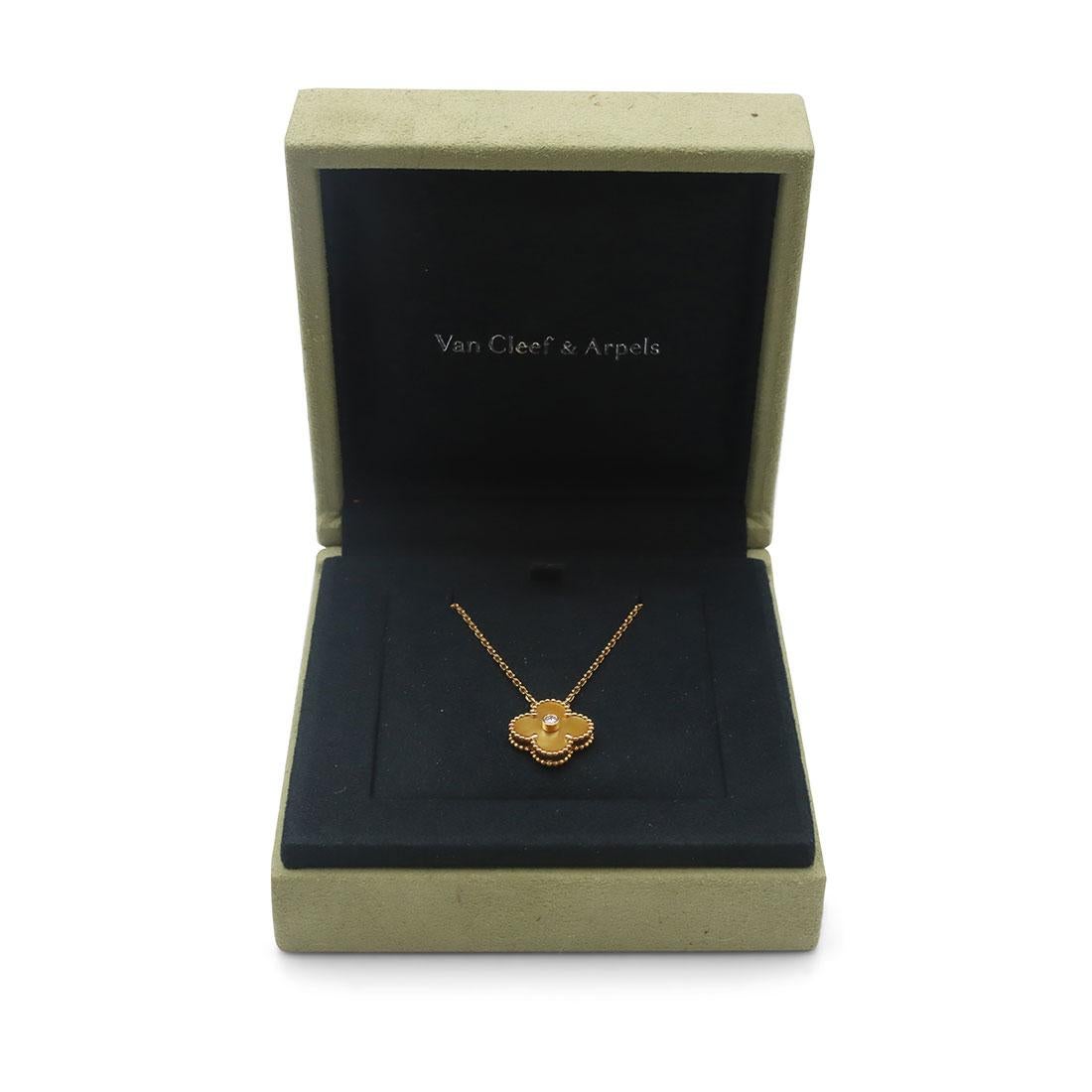 Van Cleef & Arpels Limited Edition Vintage Alhambra Anhänger Halskette 4