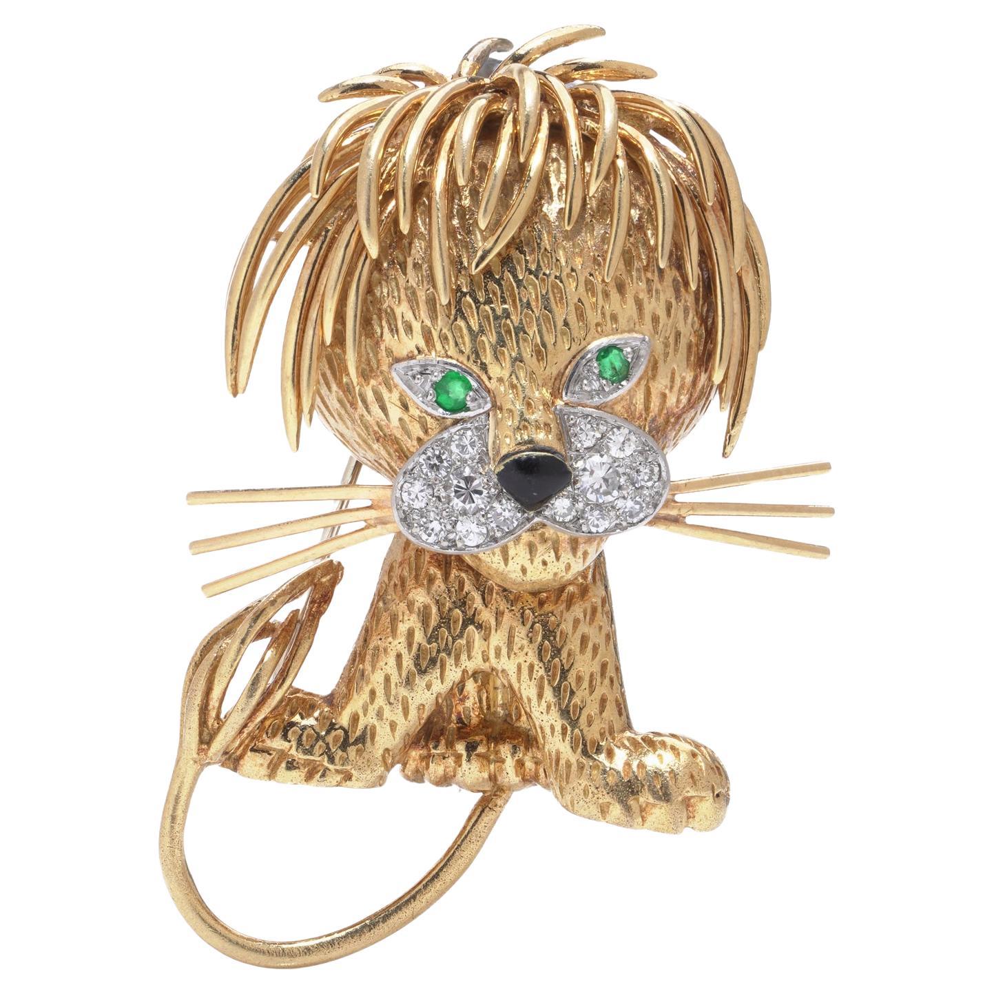 Spilla Leone Van Cleef
Arpels, oro 18KT, 1962