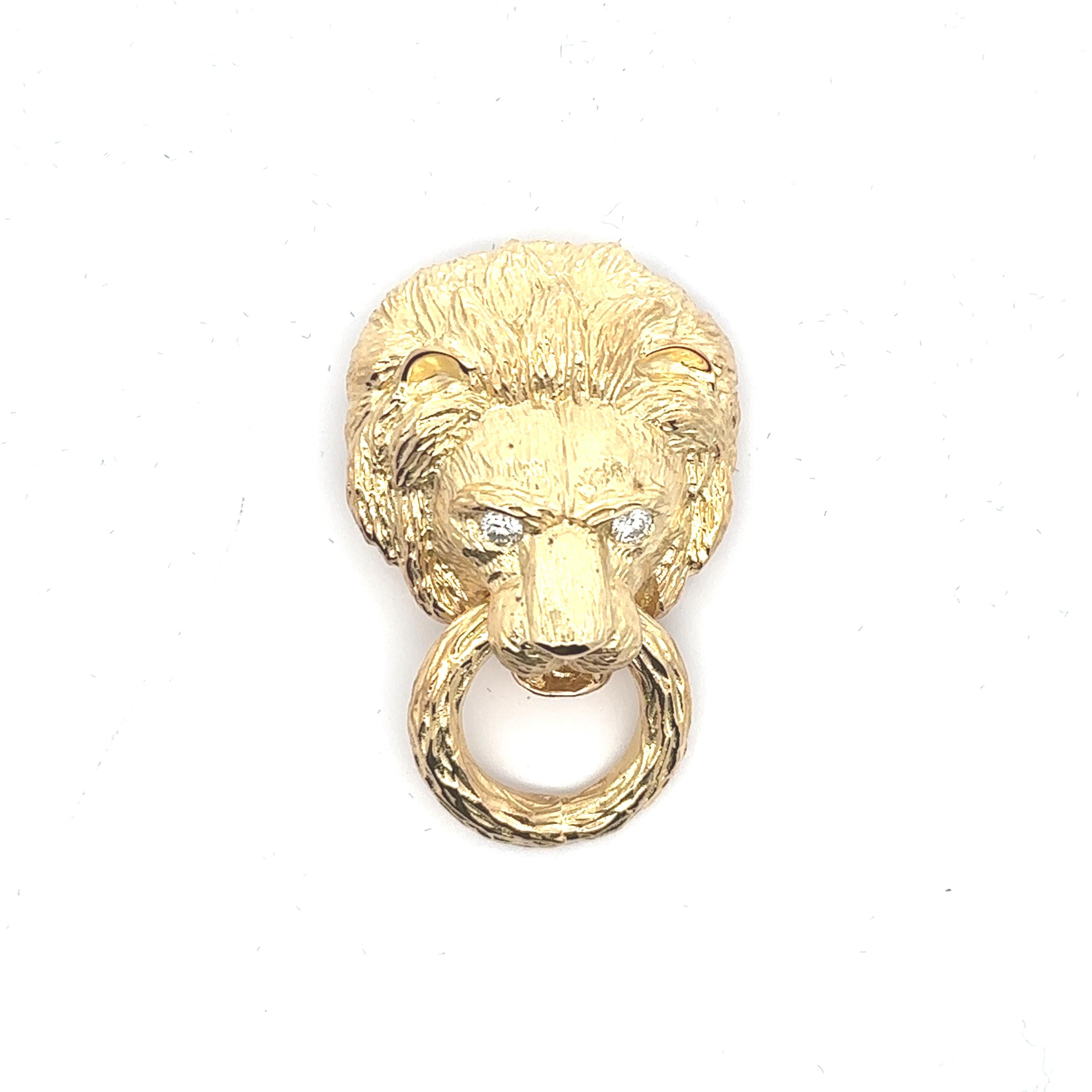 lion knocker earrings