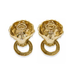 Van Cleef & Arpels Lion Door Knocker Earrings