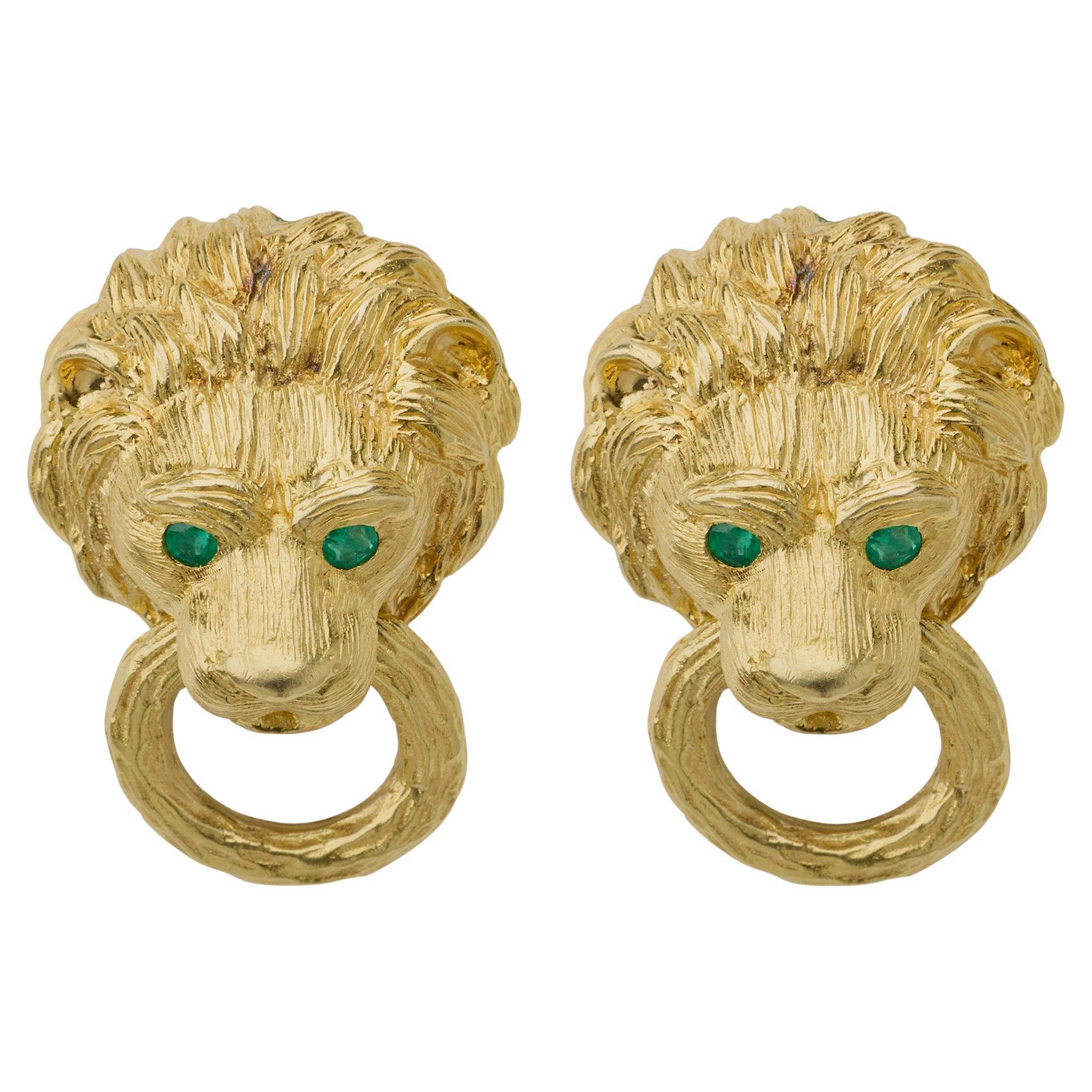 Van Cleef & Arpels Lion Door Knocker Earrings