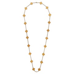 Van Cleef & Arpels Long Chain Necklace Alhambra Collection In 18ct Rose Gold