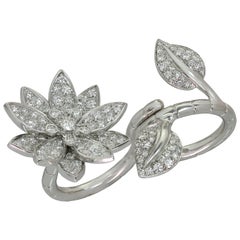 Van Cleef & Arpels Lotus Between the Finger Diamond White Gold Ring