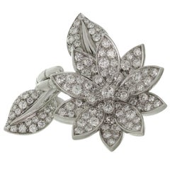 Van Cleef & Arpels Lotus Between the Finger Diamond White Gold Ring