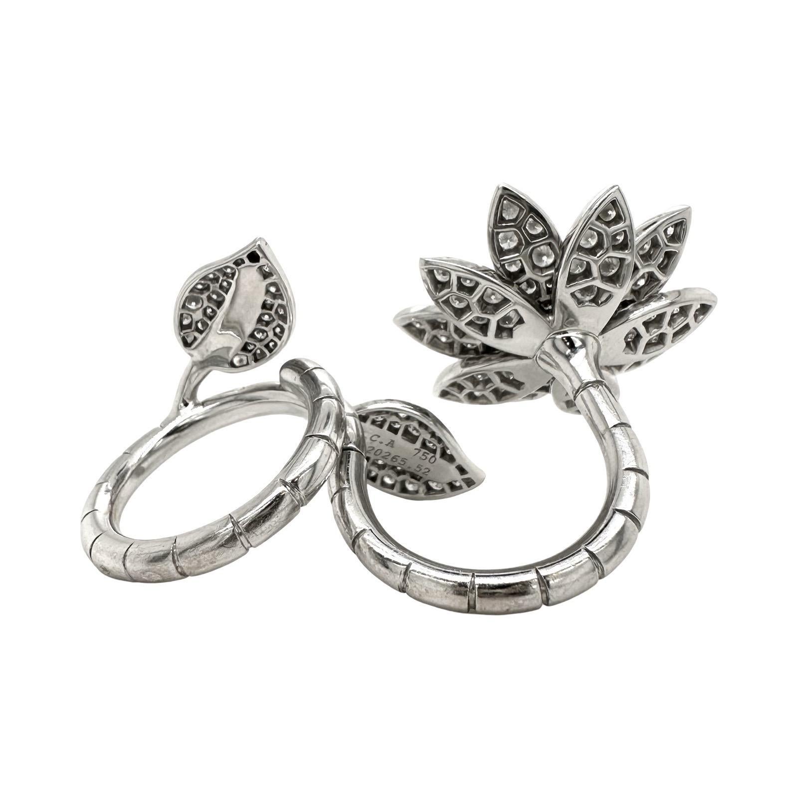 Van Cleef & Arpels Lotus Between the Finger Ring, Size 52 1
