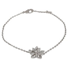 Van Cleef & Arpels Bracelet lotus en or blanc 18 carats et diamants 0,16 carat