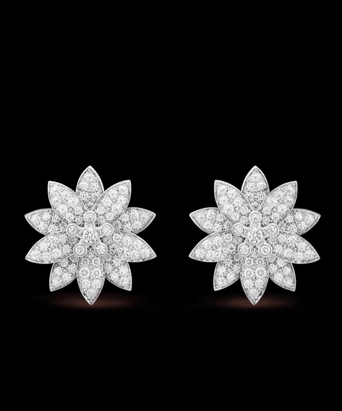 van cleef lotus earrings