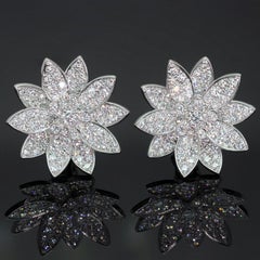 Van Cleef & Arpels Lotus Diamond White Gold  Earrings