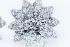 Van Cleef & Arpels Lotus Earrings, Small Model White Gold, Diamond