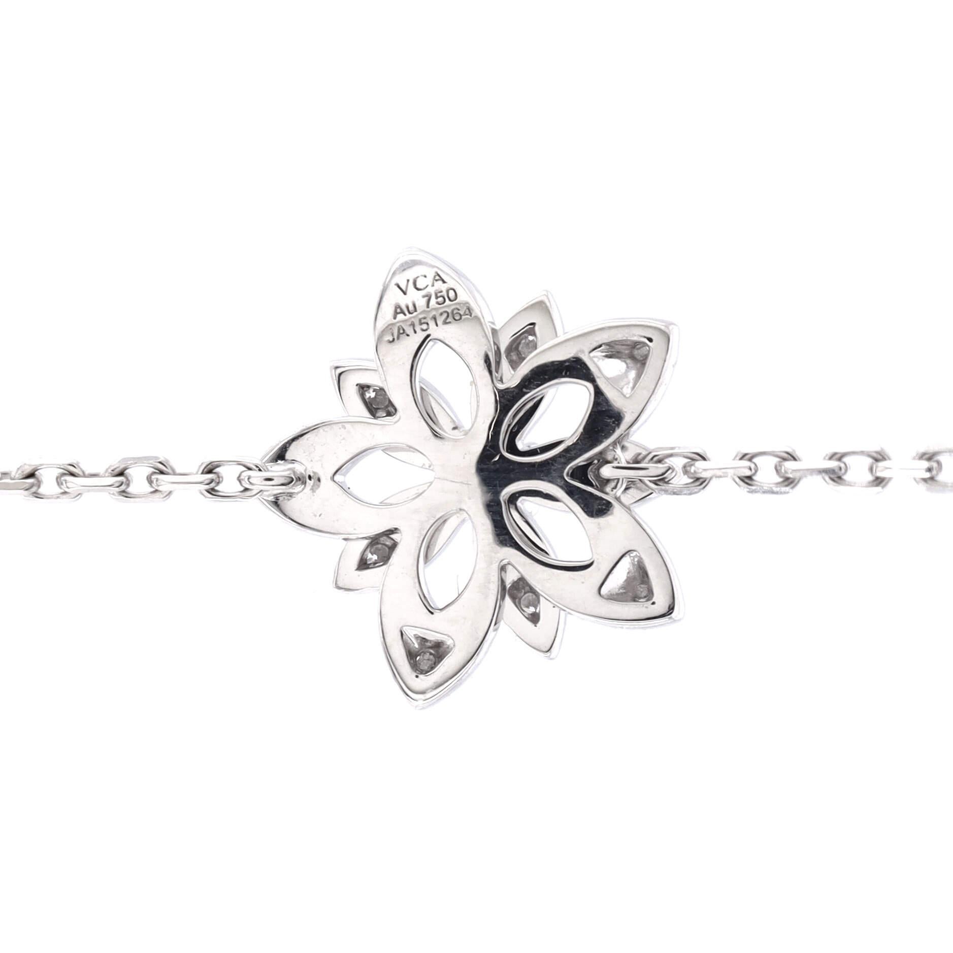 van cleef white flower bracelet