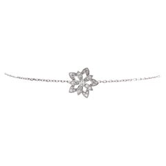 Van Cleef & Arpels Lotus Openwork Bracelet 18k White Gold with Diamonds Mini