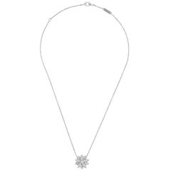 Van Cleef & Arpels Lotus Pendant Small Model In 18K White Gold