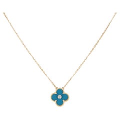 Van Cleef & Arpels Ltd Ed 2019 Celestial Blue Porcelain Vintage Alhambra Holiday