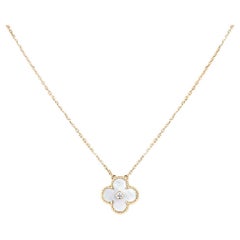 Van Cleef & Arpels Ltd Ed Mother of Pearl Vintage Alhambra Holiday Pendant