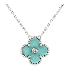 Van Cleef & Arpels Ltd Edition Light Green Celadon Porcelain & Diamond Alhambra