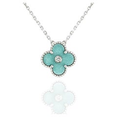 Van Cleef & Arpels Ltd Edition Hellgrünes Celadon-Porzellan und Diamant Alhambra