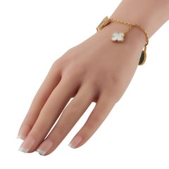 Van Cleef & Arpels Lucky Alhambra 18K Yellow Gold Charm Bracelet VC39-012826