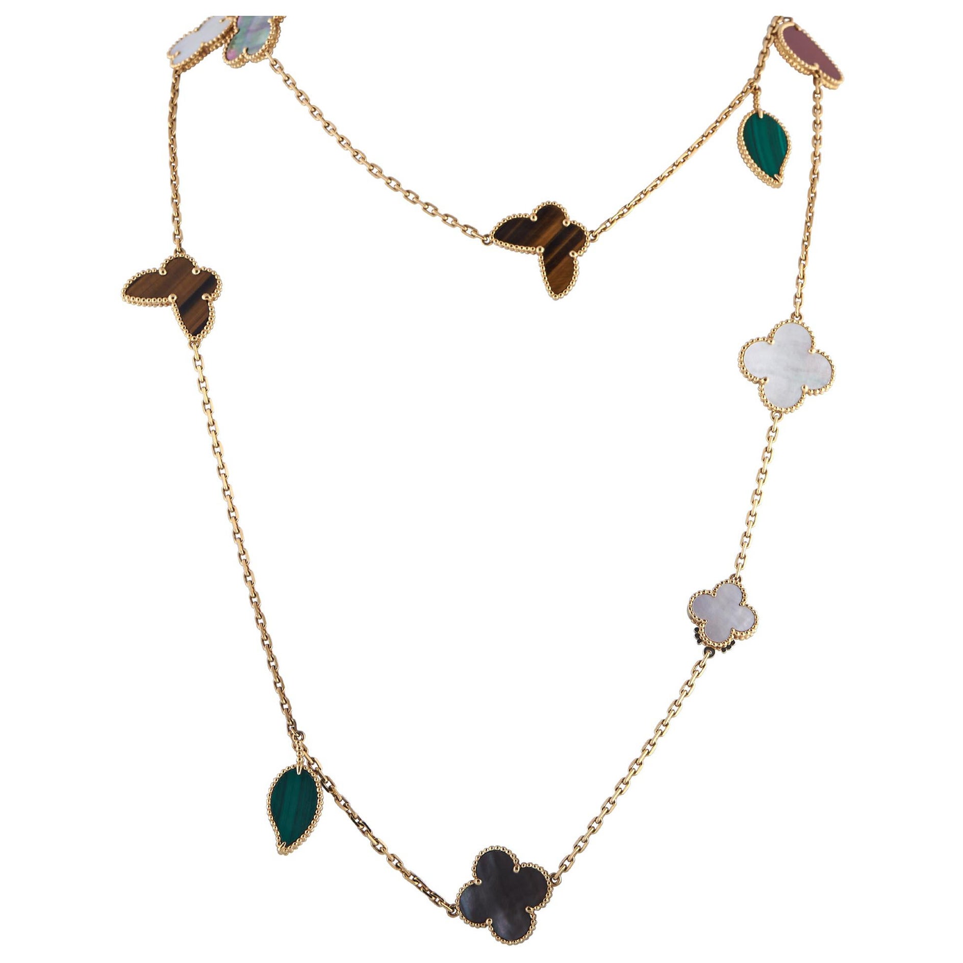 Van Cleef
Arpels Lucky Alhambra 18K Yellow Gold Necklace VC15-122225