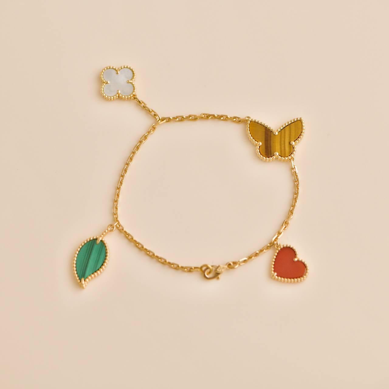 Van Cleef & Arpels Lucky Alhambra 4 Motif Yellow Gold Bracelet 4