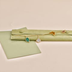 Van Cleef & Arpels Lucky Alhambra, bracelet en or jaune 18 carats à 4 motifs