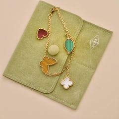 Van Cleef & Arpels Lucky Alhambra Bracelet en or jaune 18 carats à 4 motifs