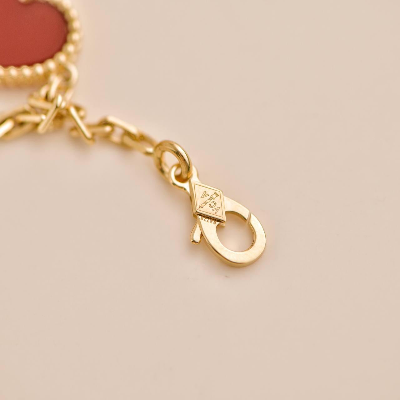 Van Cleef & Arpels Lucky Alhambra 4 Motifs 18k Yellow Gold Bracelet 1