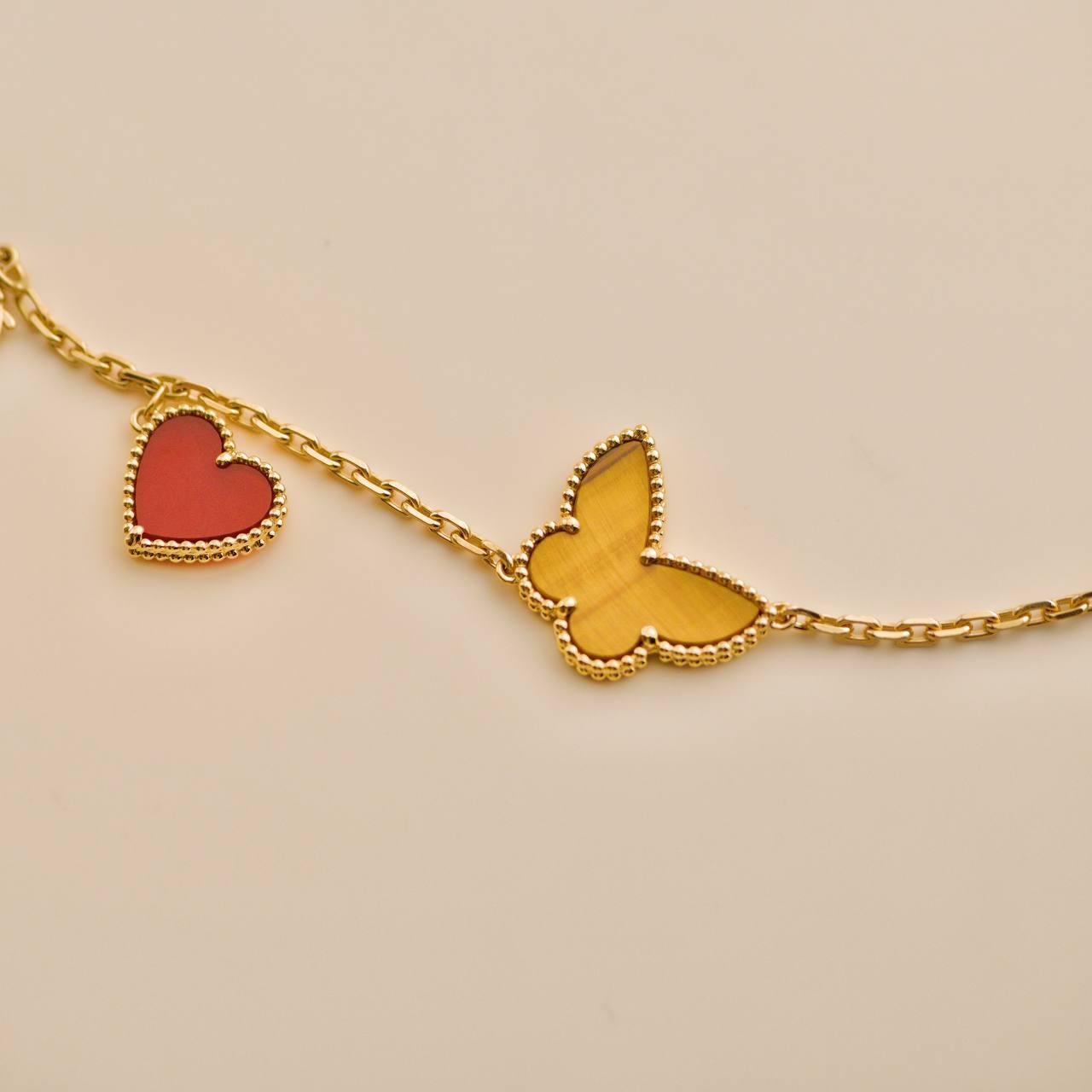 Van Cleef & Arpels Lucky Alhambra 4 Motifs 18K Yellow Gold Bracelet For Sale 1